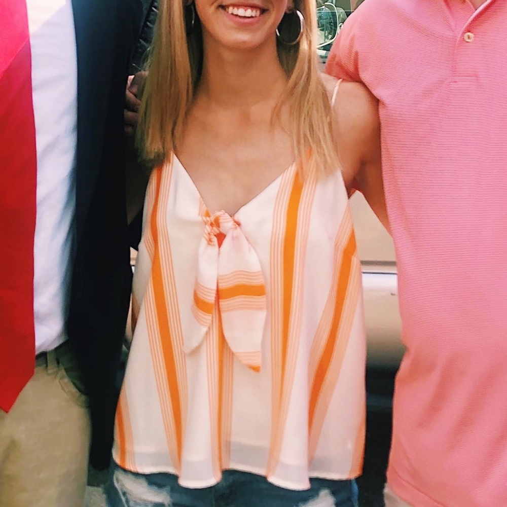 Lush orange tank top auburn